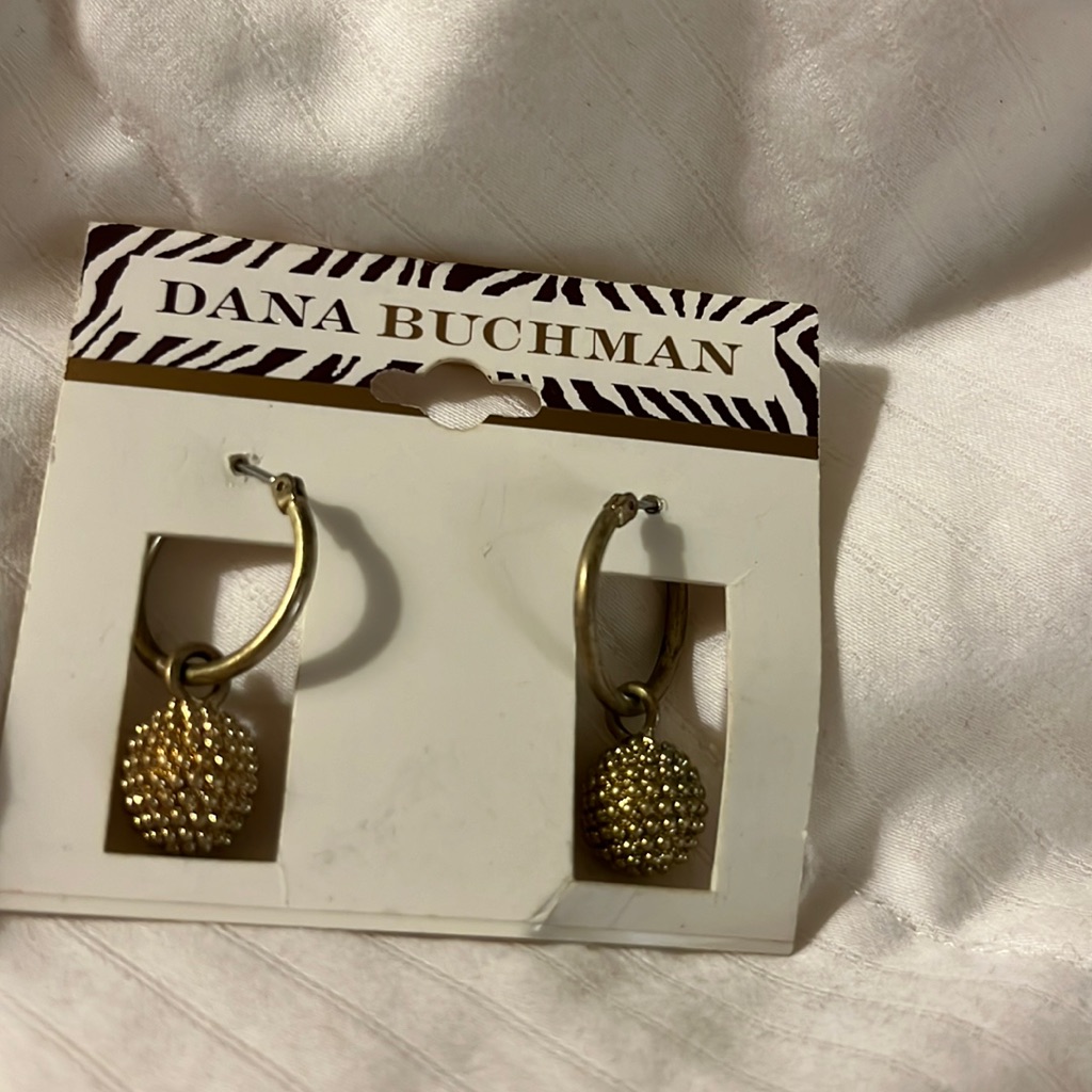 Dana Buchanan Goid/ Bronze Hoops With Removable Dangling Baubles